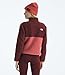 THE NORTH FACE Women's Yumiori Quarter Zip Jacket | Lightweight Fleece Coat with Embroidered Logo, Secure Zip Chest Pocket, Mars Dust/Sumac/Solar Flare, Large