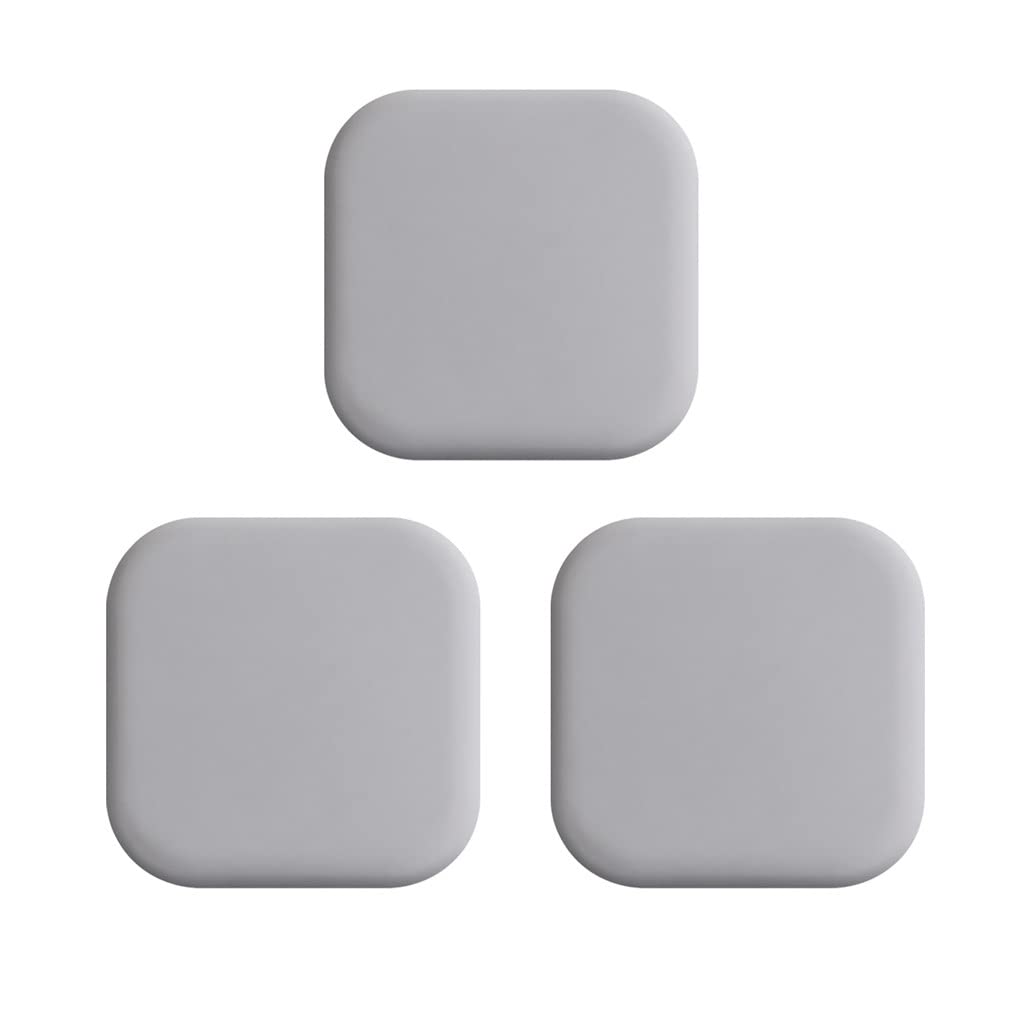 3 pegatinas silenciosas de silicona para dormitorio, decoración del hogar, protección portátil, anticolisión, tope de puerta autoadhesivo (color: gris)