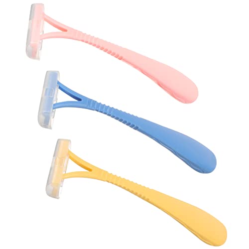 PATKAW 3 Piezas cuchillo de depilación manual dispositivo de depilación recortador de cejas para mujer dama lady shaver skincare cortapelos para el cuerpo depiladora para mujeres AbS