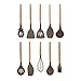 MENASTYL - Set di 10 utensili da cucina in silicone con manico in legno ELIOTT - 6014111 - Ideale per tutti i bisogni in cucina proteggendo le vostre padelle, casseruole, casseruole.