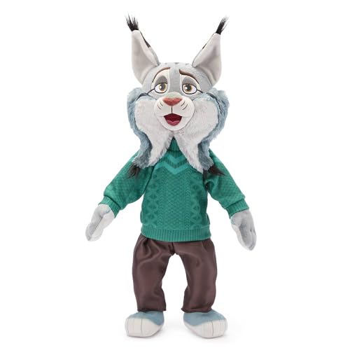 Disney Store Official Peluche Pawbert Lynxley, Zootopie, Peluche de 45 cm inspirée du Film Zootopie 2, Lynx des Bois avec Pull à Motif Zigzag et Pantalon...