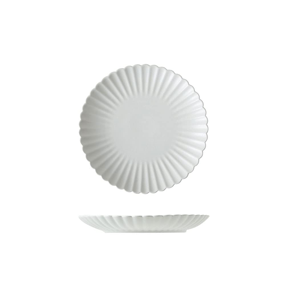 Assiette Plate en céramique, 20 cm, Multicolore, à Dessert, avec Bordure Fleurie, pour Restaurant, Cuisine, Mariage, fête, Assiette de Service, Blanche, 15 cm