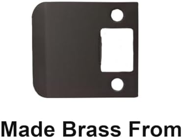 QCAA Solid Brass Extended Lip Strike, 2-1/2"X2-1/4, Oil-Rubbed Bronze, 1 Pack, Made in Taiwan image 5