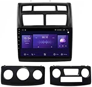 Doppel-DIN Radio Blende Für Subaru Impreza 2007-2012 | Navigationsrahmen | Schwarz/Silber | Einfache Installation