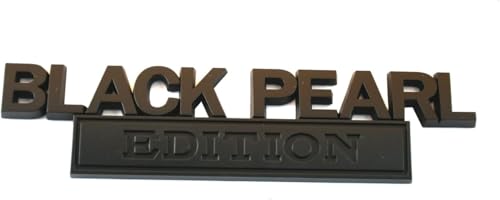 Image of Pirate Plus Black Pearl Edition Trunk Side Rear Front Hood Door Emblem Decal 3D Letter Badge Sticker (Matte Black)