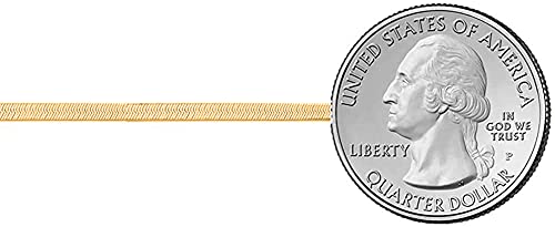 Savlano 18K Gold Plated 925 Sterling Silver Solid Italian Herringbone Magic Diamond Cut Link Chain Bracelet With Gift Box For Women & Men - Made in Italy3