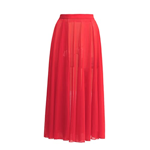 Jupe de danse transparente taille S légère et fluide rouge