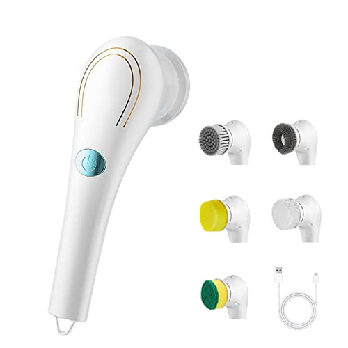 電気クリーニングブラシ,ハンドヘルド電気クリーニングブラシ - 浴槽、キッチンストーブ、壁タイル用のバスルームスクラバー