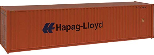 Walthers SceneMaster 40' Hi-Cube Corrugated Container w/Flat Roof-Hapag-Lloyd 949-8204 HO Scale Model Railroad - Freight Model