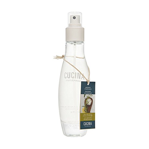 Fruits & Passion [Cucina] Sea Salt & Amalfi Lemon Kitchen Mist Fragrance, 100ml - Water-Based Air Fresheners for Home & Kitchen Room & Linen Spray