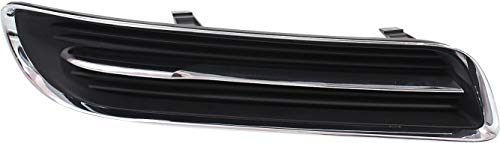 Evan Fischer Front Passenger Side Fog Light Cover Compatible with 2011-2014 Chrysler 300 Black and Chrome CH1039127