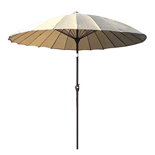 Parasol de jardín redondo 2.7m con mástil 38 mm y sombrilla inclinable