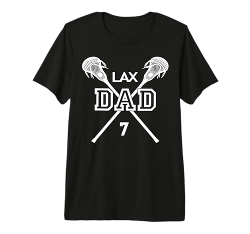 Lacrosse DAD LAX DAD Father Number 7 Premium Tri-Blend T-Shirt