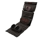 PromiseFly Ganzkörper-Massagematte, Multifunktionales Massagesitz mit Wärme und Timerfunktionen, Massageauflage mit 9 Intensitätsstufen und 9 Massagemodi Nackenmassagegerät für Häusern