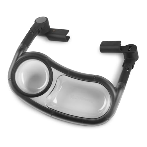 Image of UPPAbaby Snack Tray for Minu Duo Stroller – Tray + Cup Holder - Quick Attachment - Dishwasher Safe - Folds with Stroller