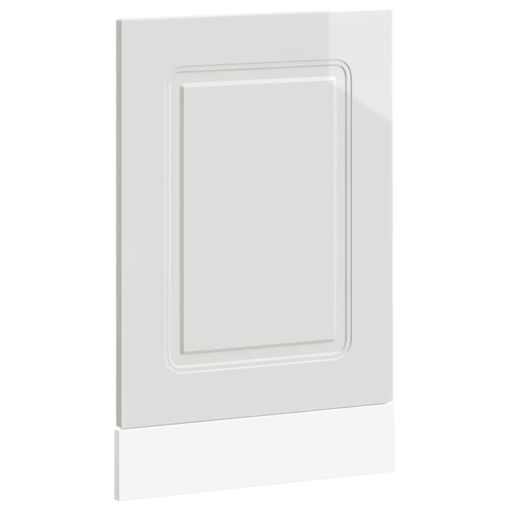 Tomostar Façade de Porte Lave Vaisselle, Panneau de Lave-Vaisselle Accessoire pour Lave-Vaisselle Cuisine Kalmar Blanc Brillant 45x1,5x67 cm