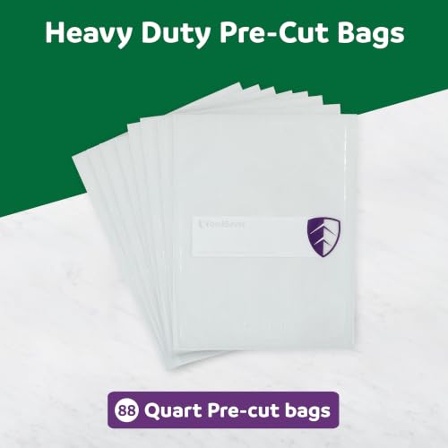 Image of FoodSaver Heavy Duty Quart Vacuum Seal Bags, 88 Count 8 inch x 11 inch BPA-Free Freezer Bags, 30% Thicker for Food Storage, Sous Vide, and Meal Prep