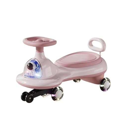 KLJUddGY Coche oscilante de Astronauta for niños, Patinete con Pedal de PP for niños, Bicicleta de Equilibrio con Ruedas Intermitentes