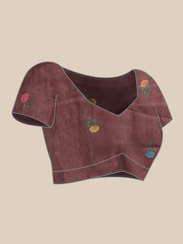 Image of Amazon Brand - Anarva Women's Kalamkari Saree With Blouse Piece