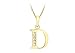 Produktbild Carissima Gold Damen Prince of wales Halzkette mit 9mm x 12mm kubic Zirkonia initial 'D' Anhänger 9k(375) Gelbgold 0.4mm 46/18zoll