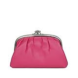 Porte-monnaie en cuir Hexagona ref 32010 Fuchsia 1