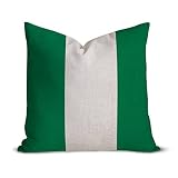 Funda de cojín decorativa con bandera de Nigeria de 22 x 22 pulgadas, funda de cojín cuadrada patriótica de lino y algodón para mamá, papá, amigos