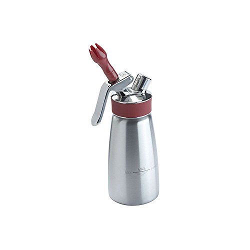 Image of iSi Gourmet Whip (1/2 Pint) - Multifunctional Food Whipper for Warm & Cold Application, Stainless Steel Cream Canister - Includes 3 Decorating Tips, Dishwasher Safe - Professional Culinary Tool