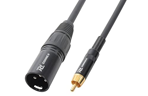 PD Connex câble audio cordon xlr mâle -rca mâle - 3m - Idéal pour relier vos enceintes de sonorisation Cover
