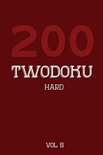 200 Twodoku Hard Vol 5: Two overlapping Sudoku, puzzle booklet, 2 puzzles per page