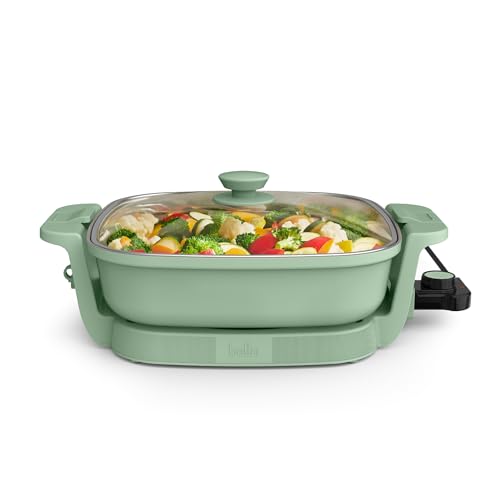 bella Make & Take Electric Skillet, Fits-anywhere™ kitchenware, EverGood™ Ceramic Coating,...