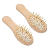 MOTHNUR 2 Stück Kleine Holzbürste mit Breiten Zähnen Mini paddle comb für Sanfte Entwirrung...