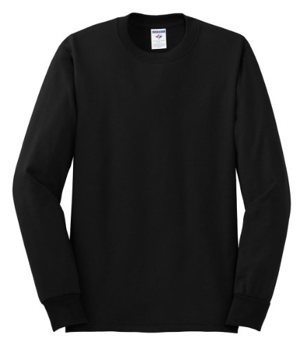 JERZEES Heavyweight Blend Long Sleeve Tee - Black L
