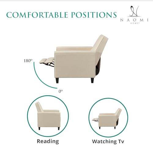 Sillón Moderno Plegable Crema miniatura 4