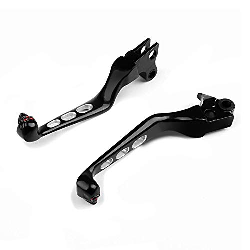 Manetas Freno Embrague Set Edge Cut Compatible para Harley Davidson Dyna Street Bob 06-17 Negro