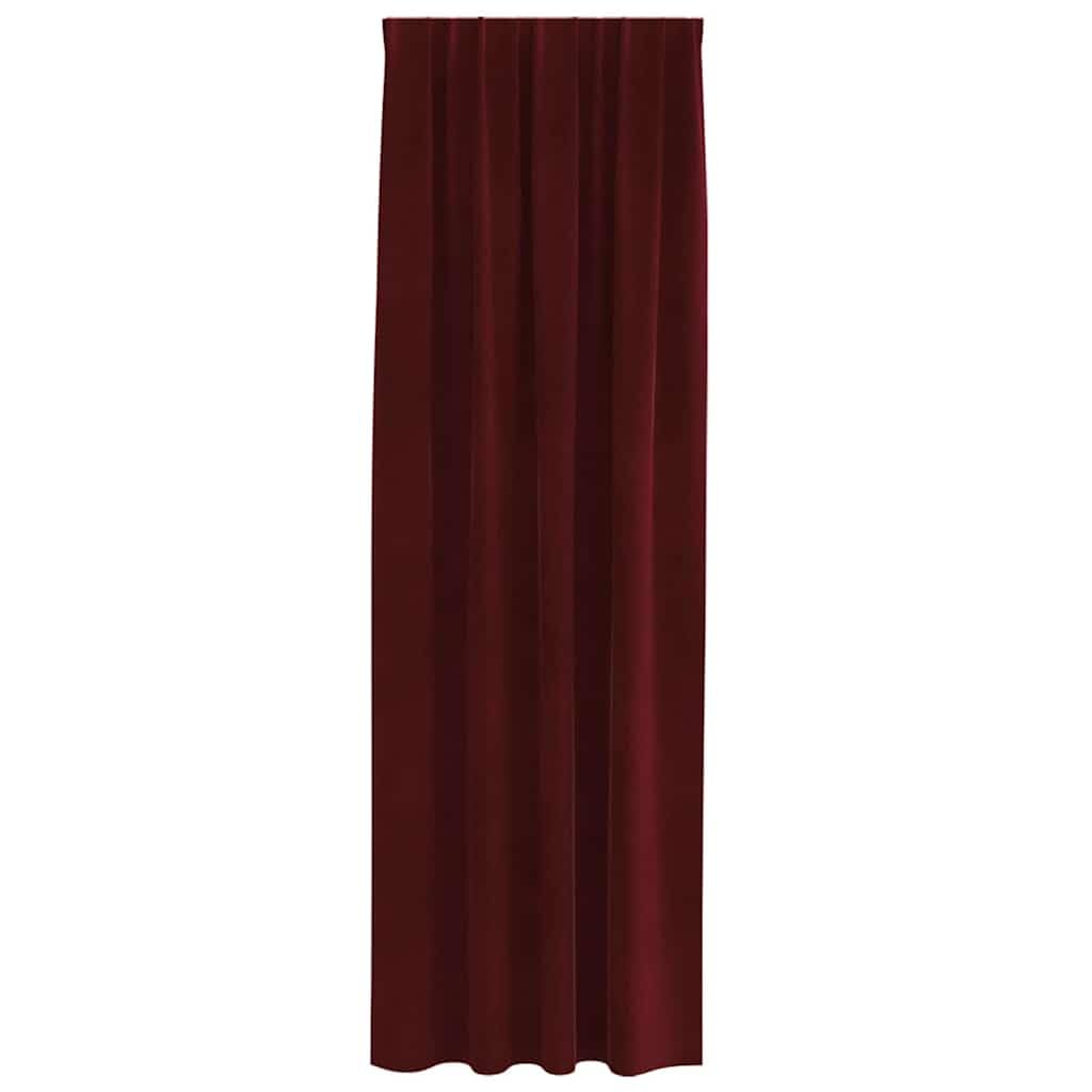 2 cortinas opacas de terciopelo rojo vino, 140 x 245 cm, cortinas opacas con ojal y trabilla para salón, dormitorio, habitación infantil, aislamiento térmico y privacidad