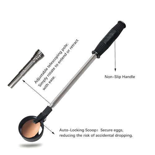 Egg Grabber Reacher Tool for Chicken Eggs Collector, Extender Reacher Grabber Pickup Tool for Chicken Coop, Farm, Poultry Nest, Chicken Coop Accessories Homesteading Essentials - Image 3