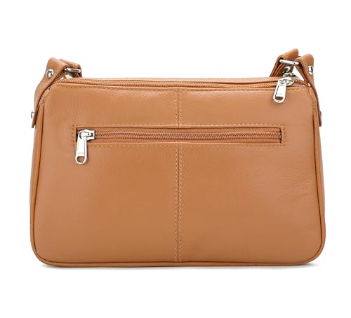 Image of K London Women's Cross Body Sling Bag Genuine Leather Sling Bag for Women - Girls Travel Crossbody Bags with Adjustable Strap - Ladies Shoulder Purse Stylish Handbag