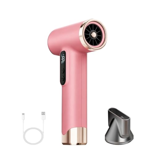 SL Nevnmoe Cordless Rechargeable Hair Dryer 15000mAh Battery Operated USB Portable Blow Dryer3 Adjustable Hot and Cold Air Settings Used for Travel Camping and RV.
