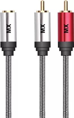 Image of MX RCA Cable 2RCA to 2RCA Stereo Audio Cable Gold Plated Adapter Dual Shielded for Home Theater Amplifier Hi-Fi System Car Sound Speaker PARENT (2 rca male to 3.5 female cable, 0.3M)
