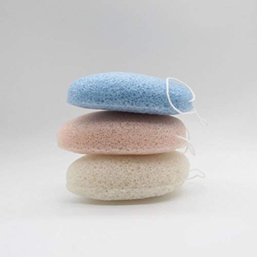 Lurrose 10 peças Esponjas de Konjac em forma de gota de água para lavar o rosto Flutter Esponjas nat