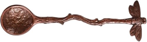 Retro Libelle Kaffeelöffel Teelöffel Edelstahl Geschirr Kreativ Zucker Tee Löffel Rührstab Kuchen Dessert Langgriff Küchenhelfer Antik (Rotbronze)