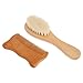 2pcs Baby Hair Brush Peine Set, Soft Wooden Goat Bristles Brush, Herramienta De Masajeador De Ducha Infantil Scalp