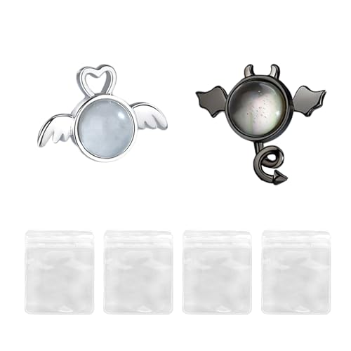 Engel und Teufel - Pendientes para mujer, plata 925,