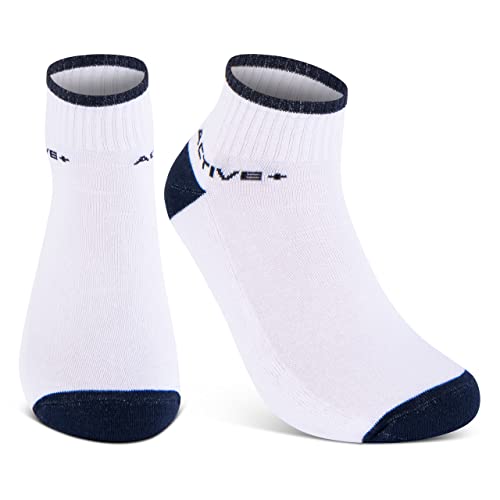 6 of 12 Paar Sneaker Sokken Heren & Dames Sportsokken Badstof Zool Katoen - Afbeelding 7