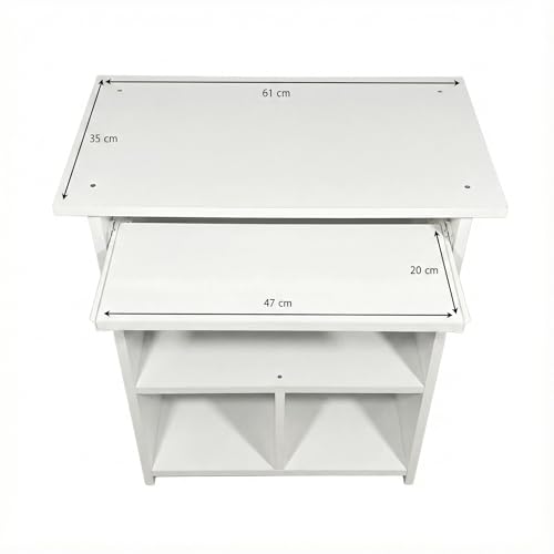 Image of Purple Furniture Engineered Wood Elite Home Office Computer Table,Study Desk,Writing Desk and Lap Desk for Students,Kids and Adults(Matte Finish, Do-It-Yourself, Small) (White)
