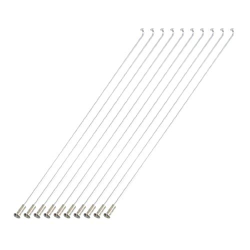 WOVELOT 10 Pcs Silver Tone Metal Bicycle Bike Twisted Spokes