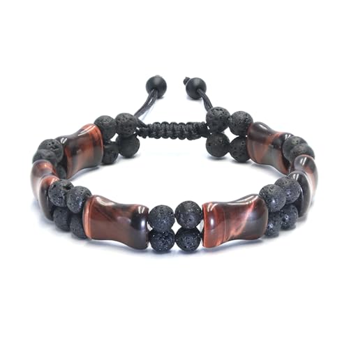 Tigers Eye Stone Beads Bracelet for Men, Real Tiger Eye Healing Stone Bracelet Unique Protection Crystals Bracelets for Men, Premium Mens Gemstone Beaded Bracelets Jewelry Christams Gift for Him