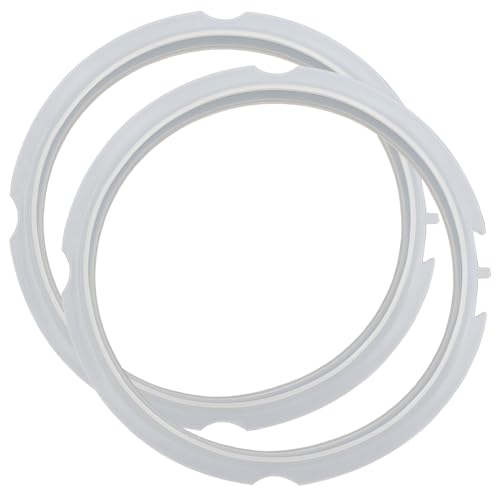 CKANDAY Sealing Ring for Pot Mini 3 Qt, 2 Count, Inner Pot Seal Ring, Replacement Silicone Gasket Seal Rings for 3 Quart Electric Pressure Cooker Accessories Parts, Clear