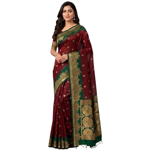 Image of Yashika Women's Banarasi Silk Traditional Motifs Jacquard Woven Saree | Blue Color Saree | Women Sari | Saree