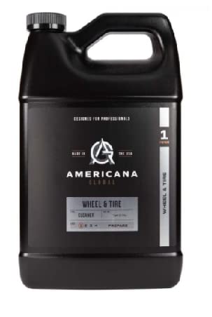 Americana Global Wheel & Tire Cleaner, 1-Gallon - High Foaming 2-in-1 Formula for Brake Dust, Grime, and Dirt